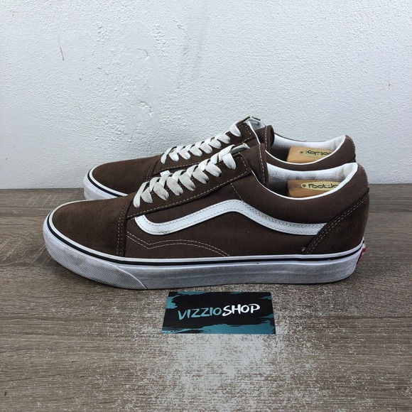 Vans Old Skool Low Top Lace Up Brown Skate Sneakers Men's 11.5 507698 - Picture 3 of 8